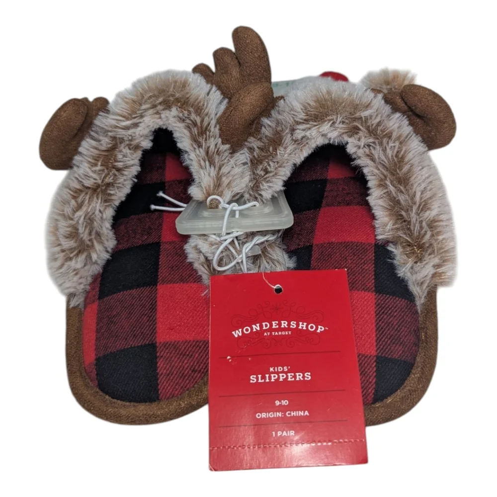 Wondershop Reindeer Slippers Size 9-10